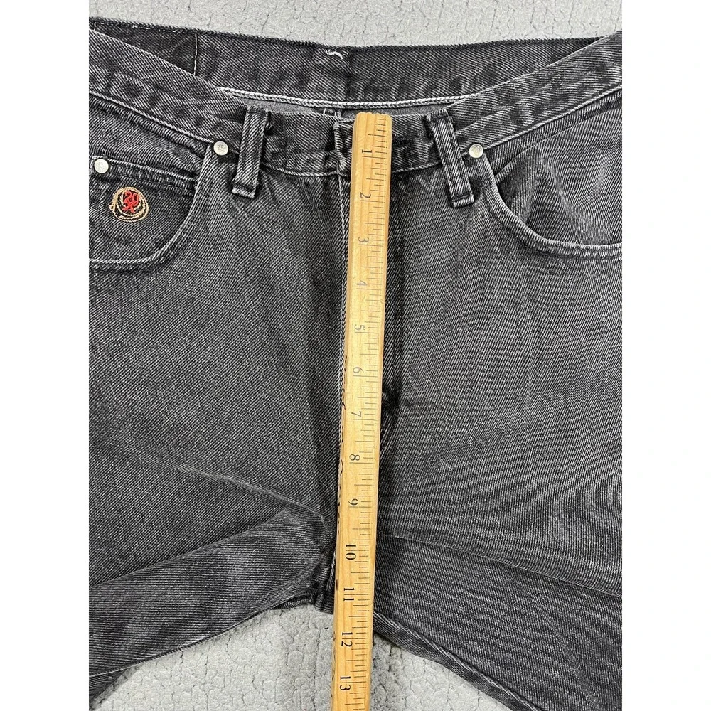 Wrangler Twenty X Jeans Mens 32‎ Black Tapered Made USA Denim Logo Western